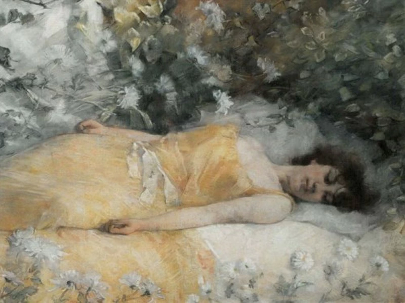 1861-Gerard Gustaaf Muller - Giovane donna a riposo
